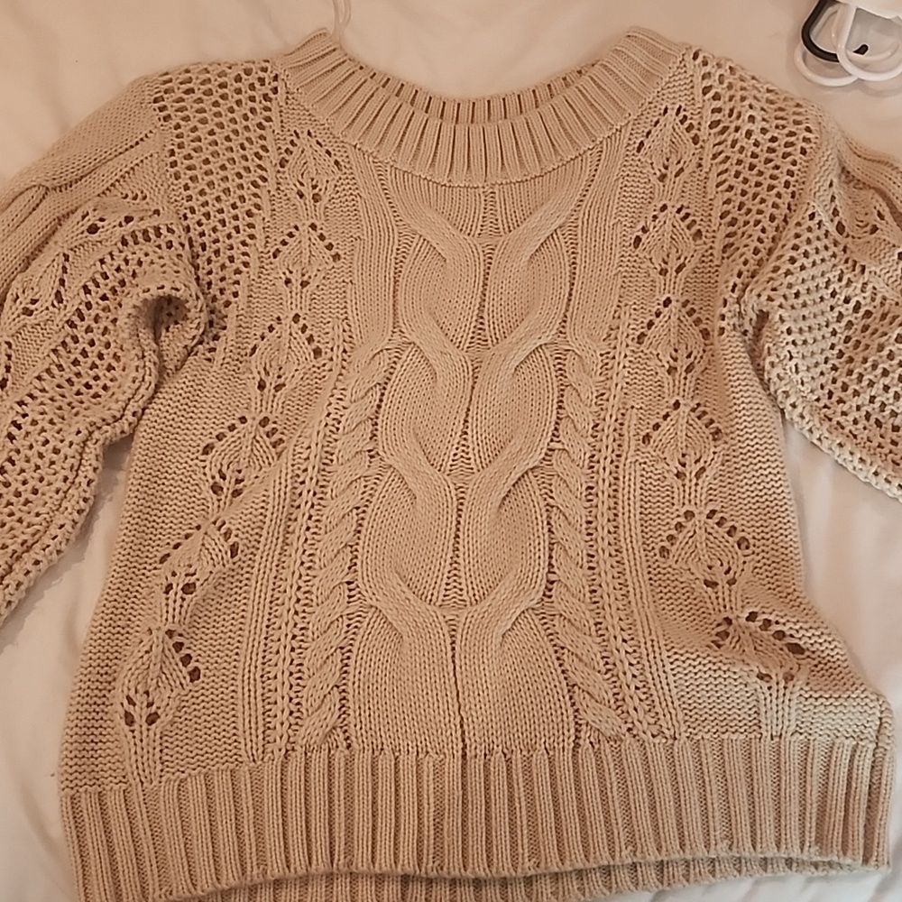 Oversized crochet sweater